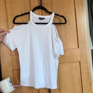 White shoulder showing shirt from topshop